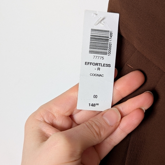 NWT WILFRED Effortless Pants Cognac Brown Wide Leg 00 ARITZIA - Picture 7 of 14